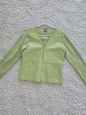 Light Green Zip-Front Blazer